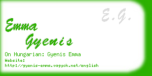 emma gyenis business card